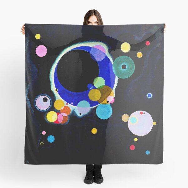 "Several Circles" | Wassily Kandinsky Abstract Art Scarf