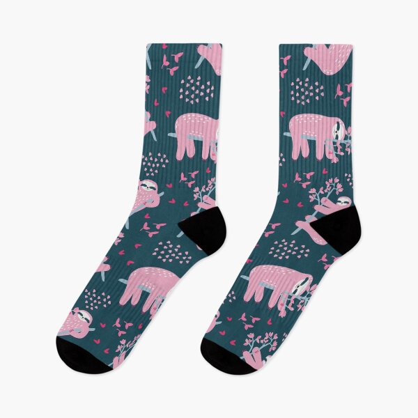 Item preview, Pink Sloth Forest Pattern designed and sold by CardienDesignCo.
