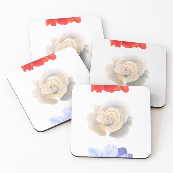 Item preview, Red poppy, white rose, blue poppy designed and sold by ayushsahaarts.