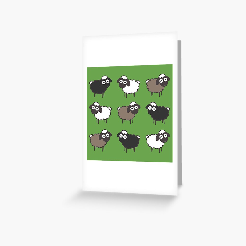 Flock of Sheep Baptism Gift Greeting Card