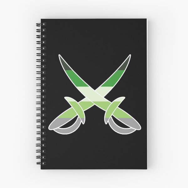 Item preview, Aromantic Pride Pirate Swords -- Even An Aro Gets in Melee Range designed and sold by halberdier.