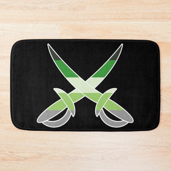 Item preview, Aromantic Pride Pirate Swords -- Even An Aro Gets in Melee Range designed and sold by halberdier.