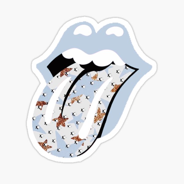 Blue Star Tongue Sticker