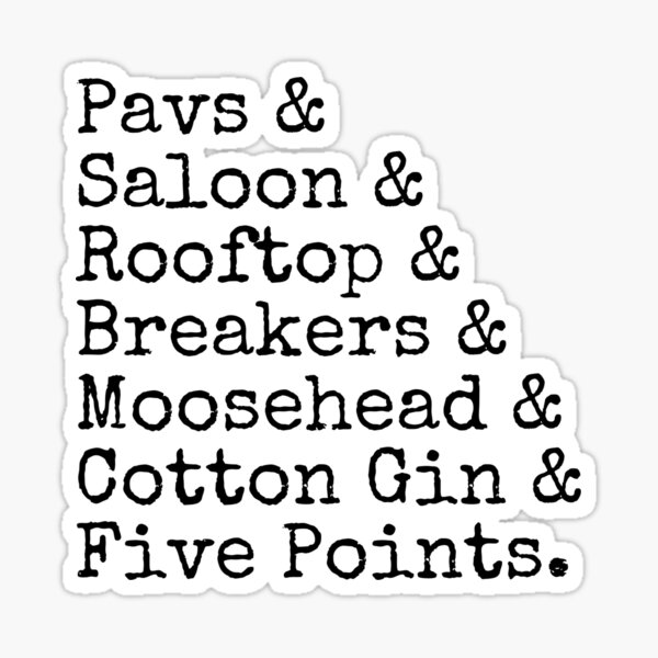 five points USC bars Sticker