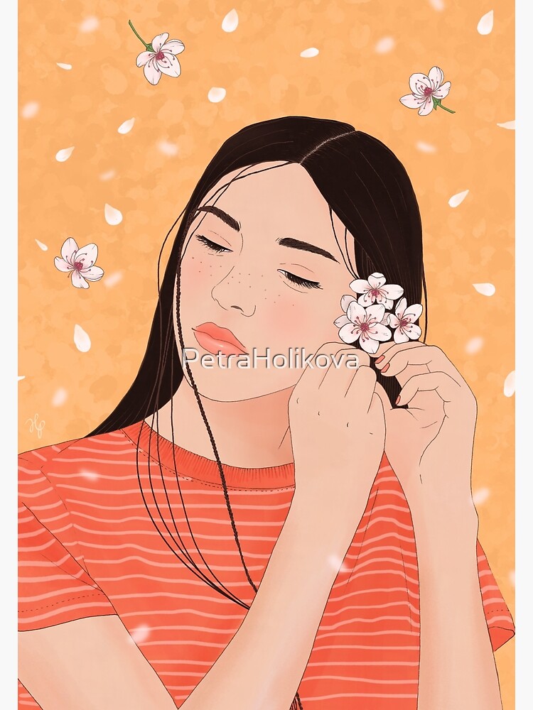 Girl with Cherry Blossoms by PetraHolikova