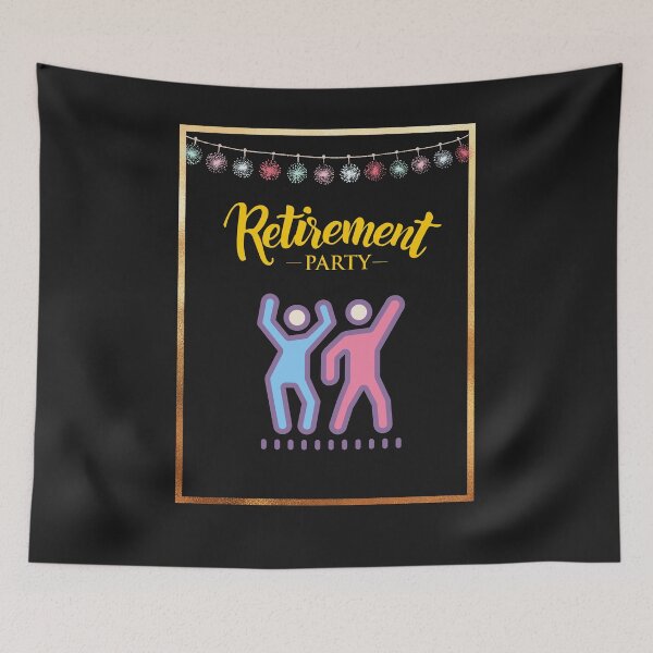 Item preview, Retirement party T-shirt and party invitation designed and sold by Delicarte.