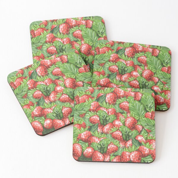Item preview, Strawberries, Strawberry Garden Leaves, Fruit pattern designed and sold by Ashleylcoop.