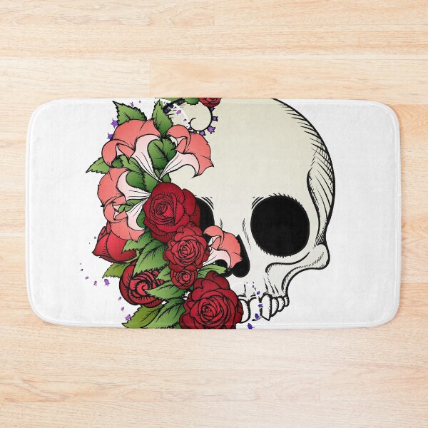 Item preview, Floral Skull Skeleton design, Halloween graphicFlower Skull T-S designed and sold by Lisbob.