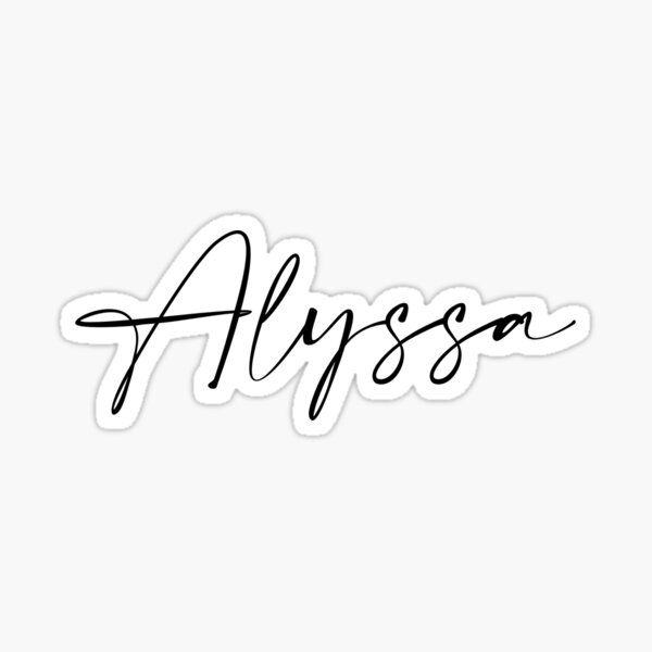 Alyssa Name Stickers Redbubble