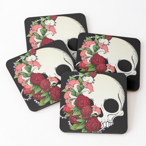 Item preview, Floral Skull Skeleton design, Halloween graphicFlower Skull T-S designed and sold by Lisbob.