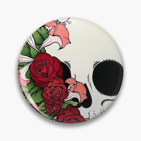 Item preview, Floral Skull Skeleton design, Halloween graphicFlower Skull T-S designed and sold by Lisbob.
