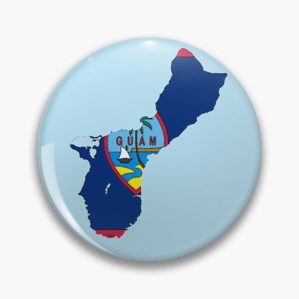 Item preview, Guam Map with Guamanian Flag designed and sold by Havocgirl.