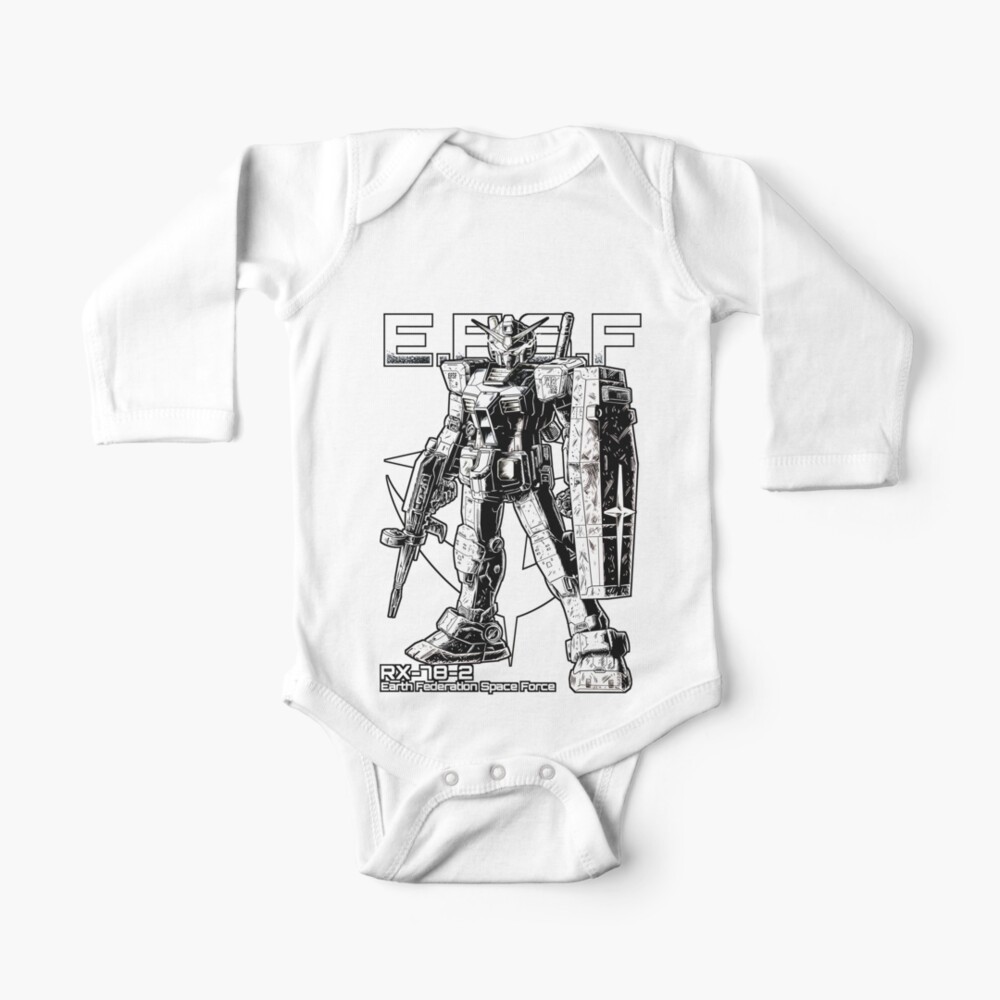 Rx 78 2 Earth Federation Space Force Baby One Piece By Nickerie Eng00 Redbubble