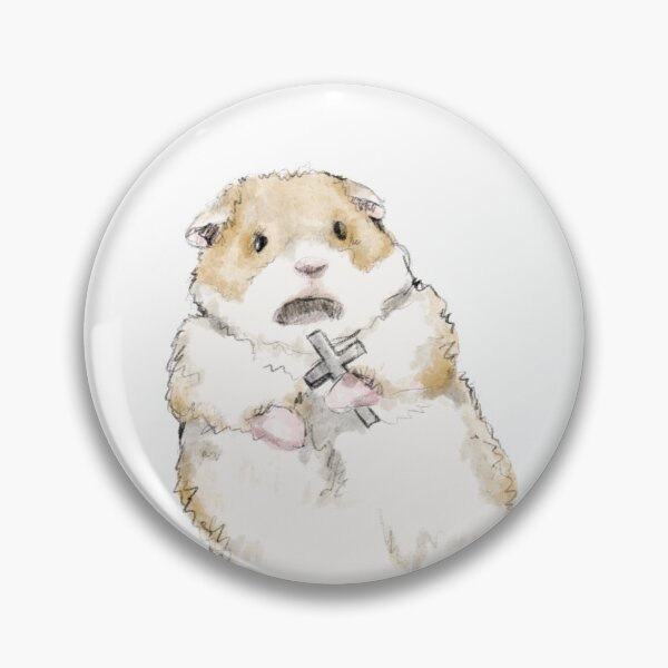 Item preview, Scared Hamster Meme Design Sticker designed and sold by danycati.