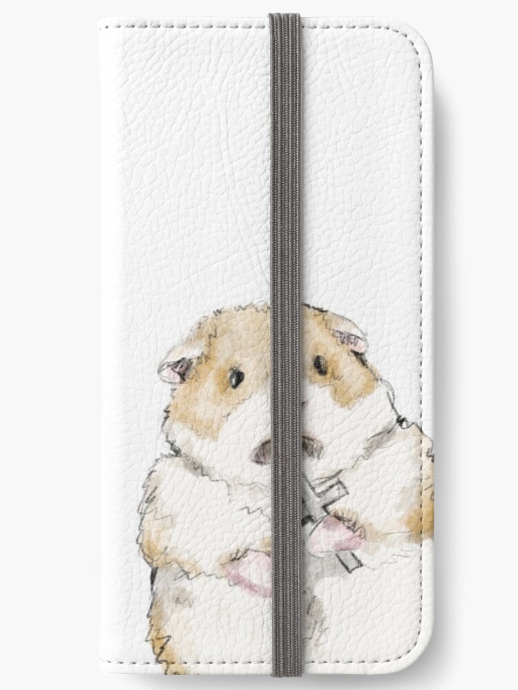 Scared Hamster Meme Design Sticker iPhone Wallet for Sale by danycati