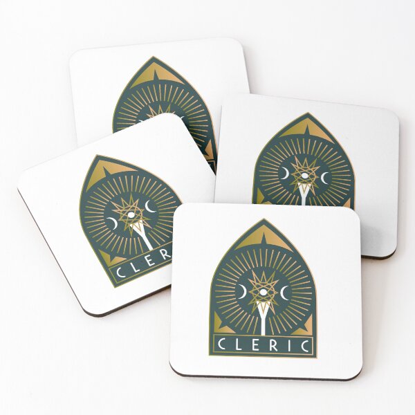 Item preview, cleric art deco logo dungeons and dragons designed and sold by sarastripe.