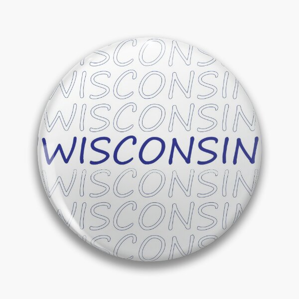 Item preview, Wisconsin Repeating Blue Bold Uppercase designed and sold by artbylukas.