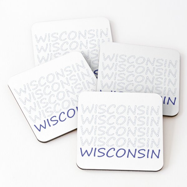 Item preview, Wisconsin Repeating Blue Bold Uppercase designed and sold by artbylukas.