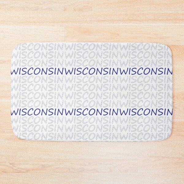 Item preview, Wisconsin Repeating Blue Bold Uppercase designed and sold by artbylukas.