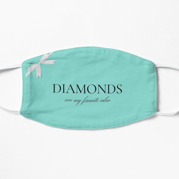 Los diamantes son mi color favorito Mascarilla plana