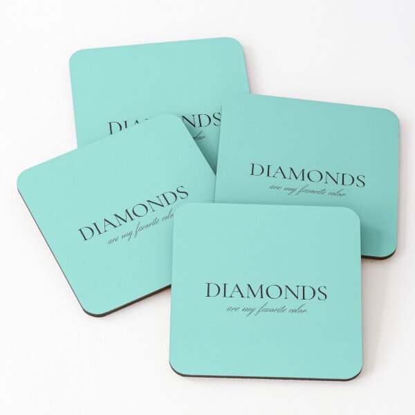 Diamonds Are My Favorite Color Coasters (Set of 4)