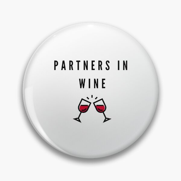 Item preview, Partners in wine. Funny text with two cute glasses of wine. designed and sold by 4empowear.