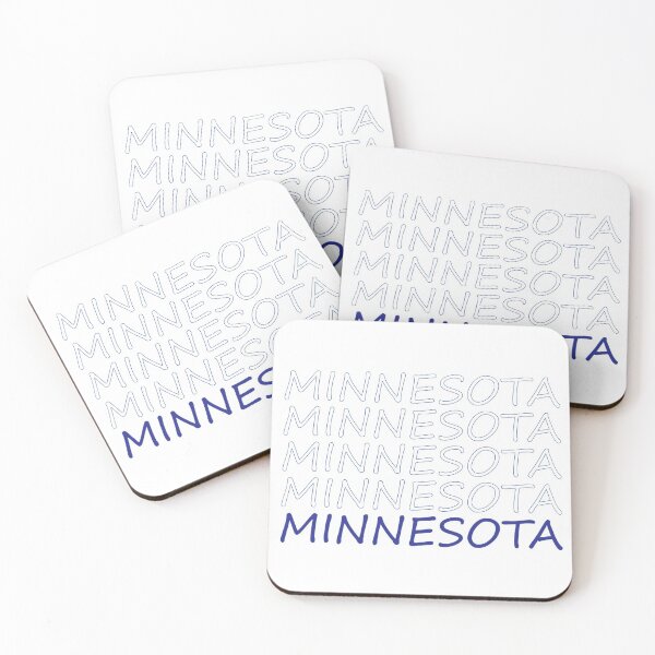 Item preview, Minnesota Repeating Blue Bold Uppercase designed and sold by artbylukas.