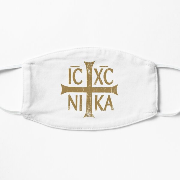Christogram Jesus Christ Conquers. Flat Mask