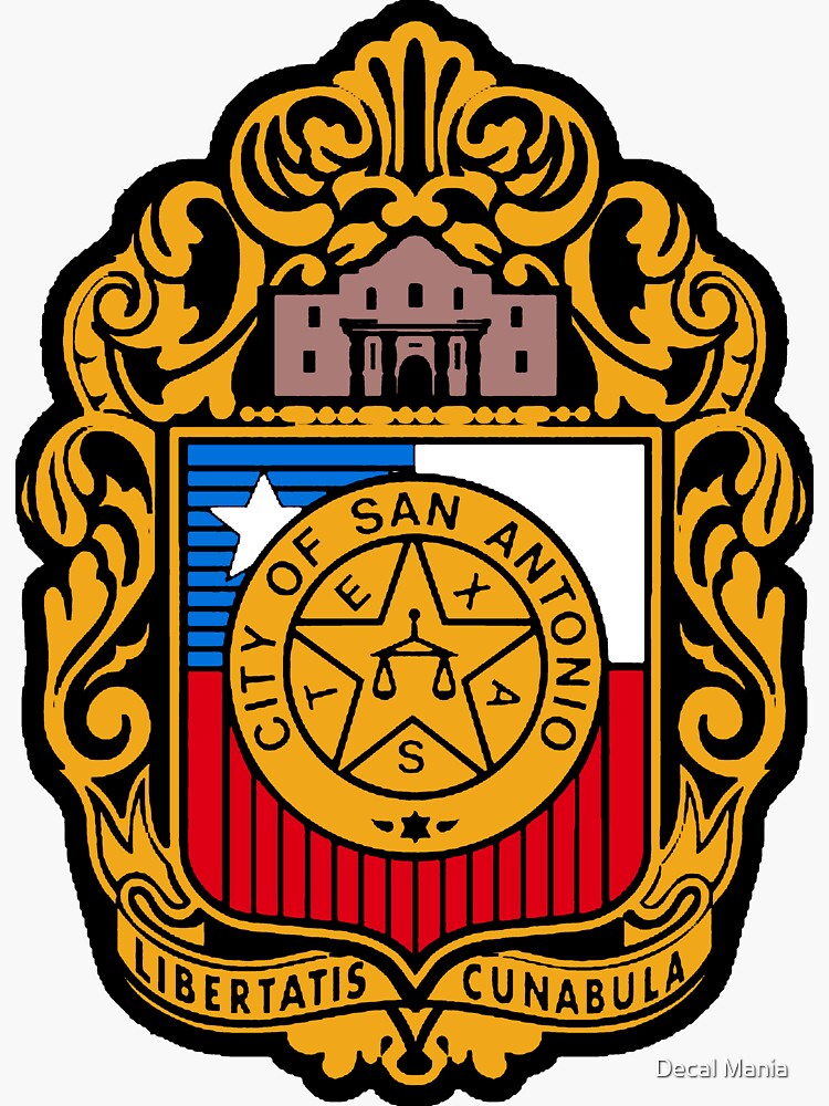 "San Antonio Flag Seal Decal" Sticker for Sale by zsonn Redbubble