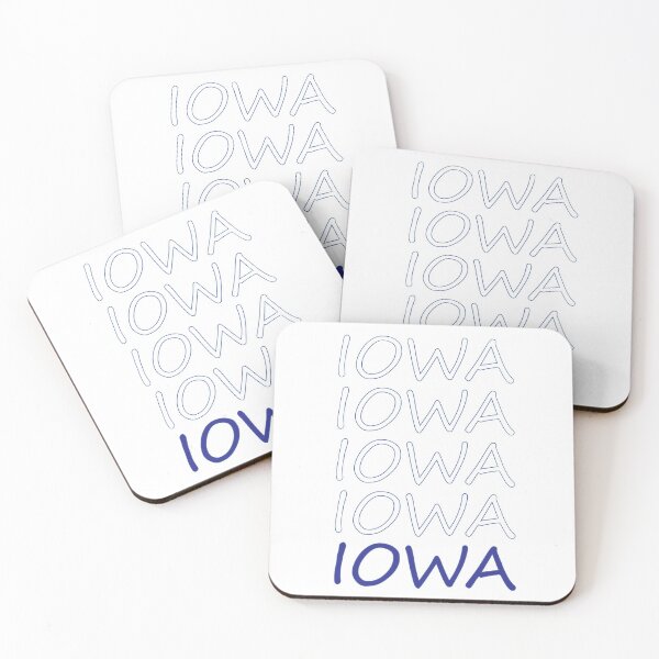 Item preview, Iowa Repeating Blue Bold Uppercase designed and sold by artbylukas.