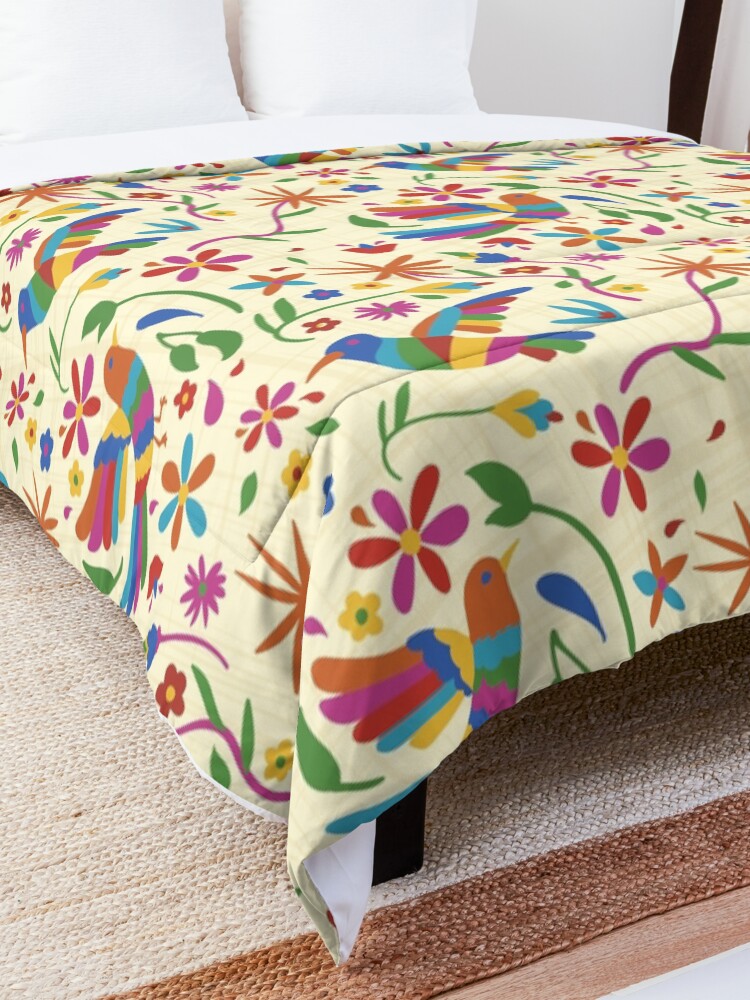 “Colorful Mexican Otomi birds and flowers pattern " Comforter by younux