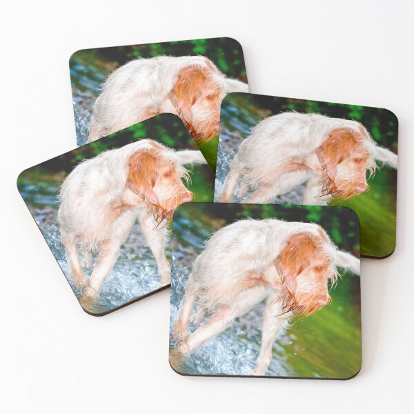 Item preview, River splash Spinone designed and sold by FOLK ART FUSION by heidiannemorris.