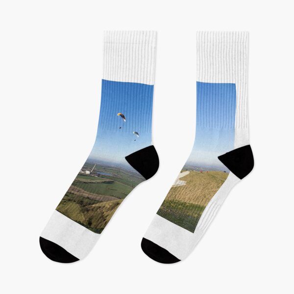 Item preview, Paragliders at the Westbury White Horse, Wiltshire, UK designed and sold by Andy Harker.