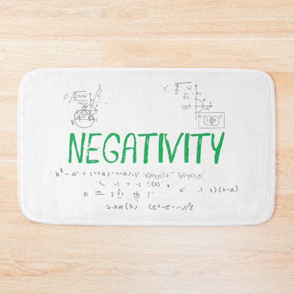 Item preview, Funny Math Geek Avoid Negativity Positive Life graphic print designed and sold by Lisbob.