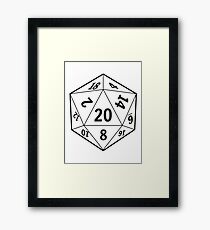 D20 Framed Print