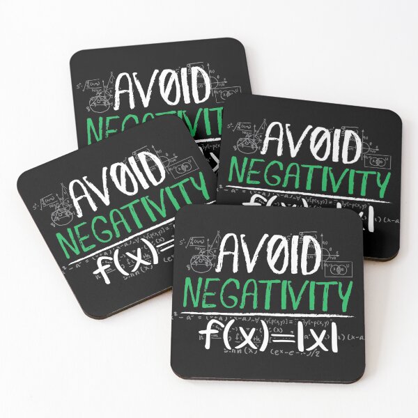 Item preview, Funny Math Geek Avoid Negativity Positive Life graphic print designed and sold by Lisbob.