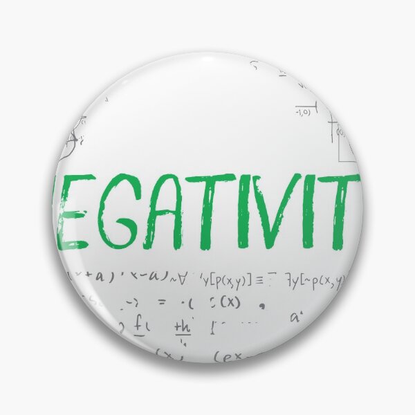 Item preview, Funny Math Geek Avoid Negativity Positive Life graphic print designed and sold by Lisbob.