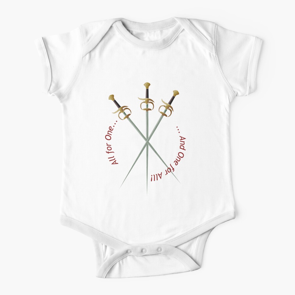 Musketeer Mantra Baby One Piece By Parasaurolophus Redbubble