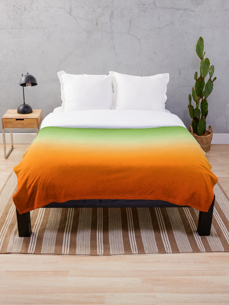 Orange and green throw blanket sale