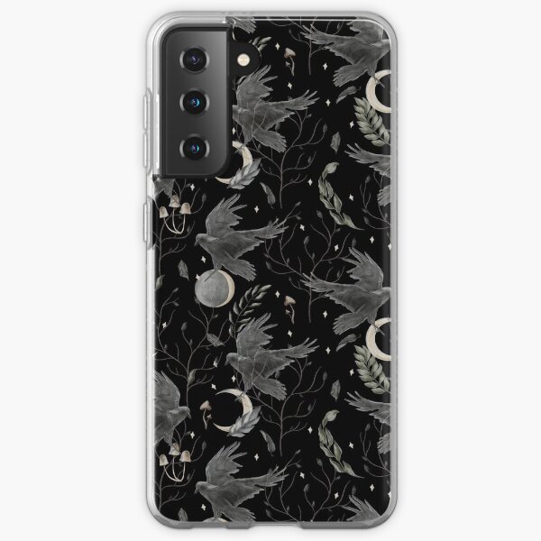 watercolor crow Samsung Galaxy Soft Case