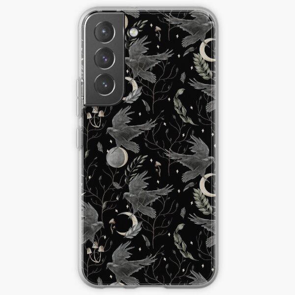 watercolor crow Samsung Galaxy Soft Case