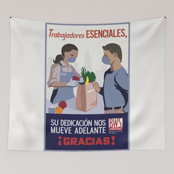 Item preview, Gracias Trabajadores Esenciales designed and sold by Bridgewater Studio.