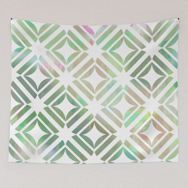 Item preview, Tiles over tulips go tourmaline designed and sold by PlacewearDesign.