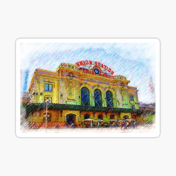 Denver Union Station Sketched Sticker
