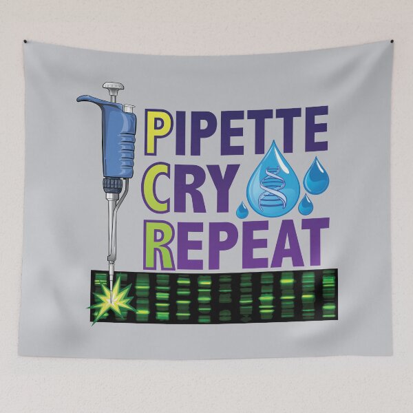 Item preview, Pipette Cry Repeat PCR Design for DNA Biotechnology Lab Scientists Version 2 designed and sold by Zit-Zat-Zot.