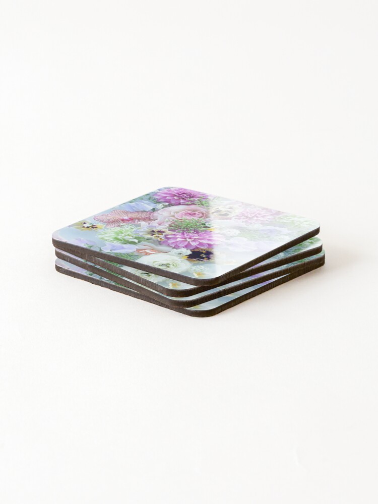Thumbnail 4 of 5, Coasters (Set of 4), RAINDROPS AND ROSES designed and sold by BENAZCOMPANY.