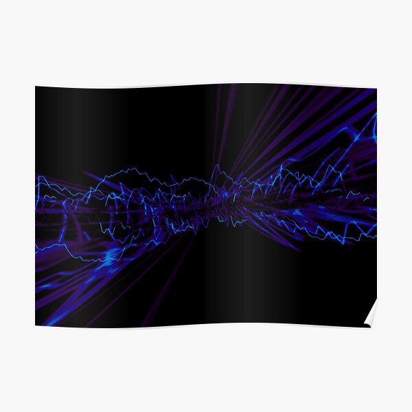Electronic Blue Poster