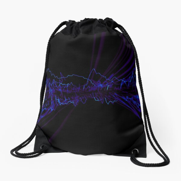 Electronic Blue Drawstring Bag