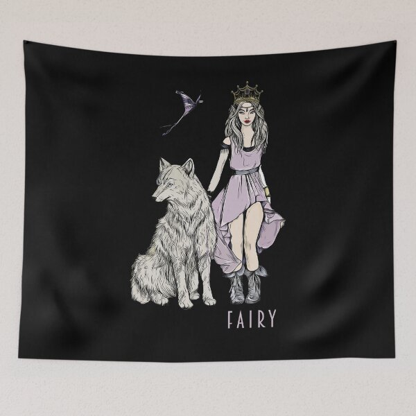 Item preview, Fairy and Wolf designed and sold by ColorfulMystic.