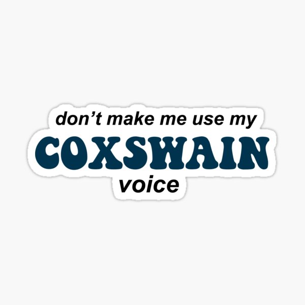 Coxswain Sticker